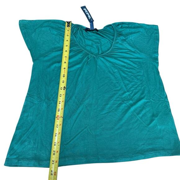 ModCloth Top Women's Vneck Green Small S/S M4402074 Stretch Casual Granolagirl - Picture 10 of 10